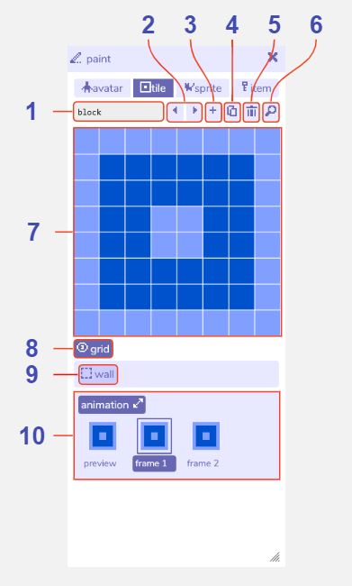 tile paint diagram